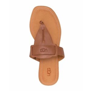 Ugg Gaila Leather Thong Sandal Brown Size 7